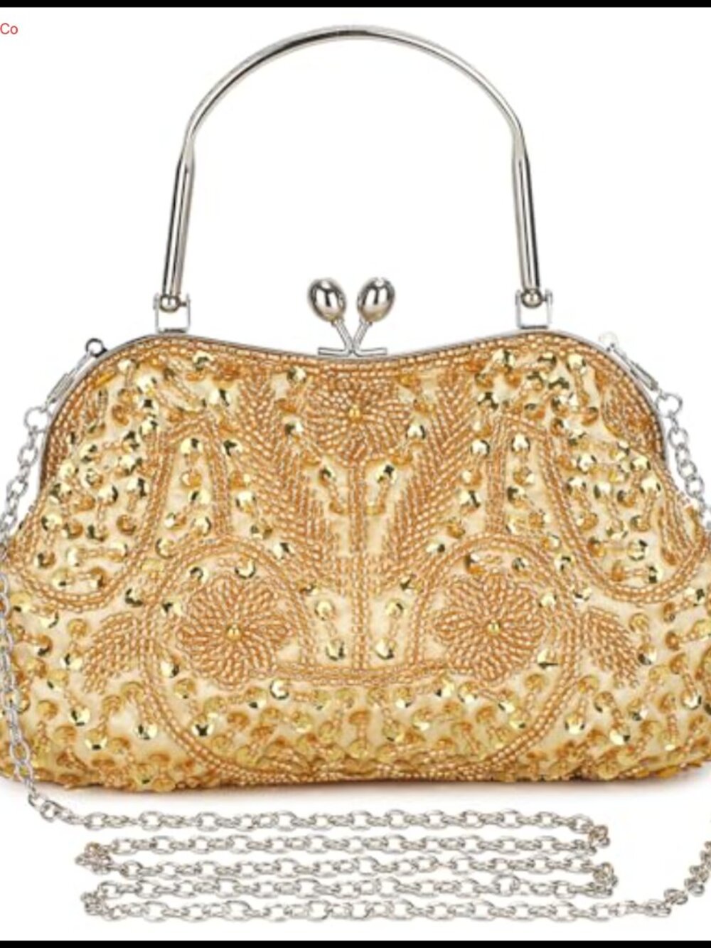 Beaded Sequin 1920s Vintage Clutch Evening Bag Formal Bridal